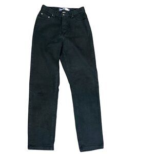 Premium Lizwear Classic Fit High-Waisted Black Denim Jeans Sz 8 #320E